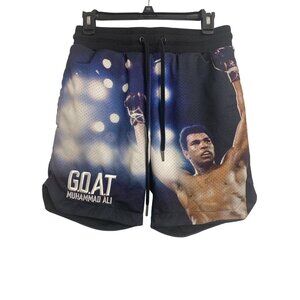 Shoe Palace Muhammad Ali Embroidered G.O.A.T. Shorts‎ Size S